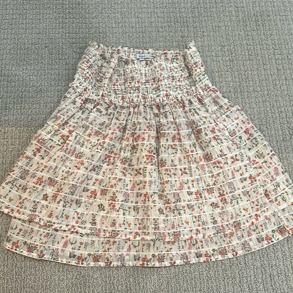 Rails Addison Ambrosia Smocked Floral Miniskirt S